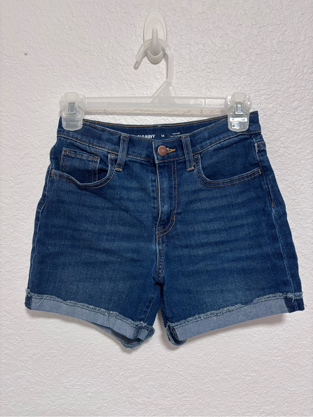 Old Navy Dark Blue Rolled Hem Denim Shorts